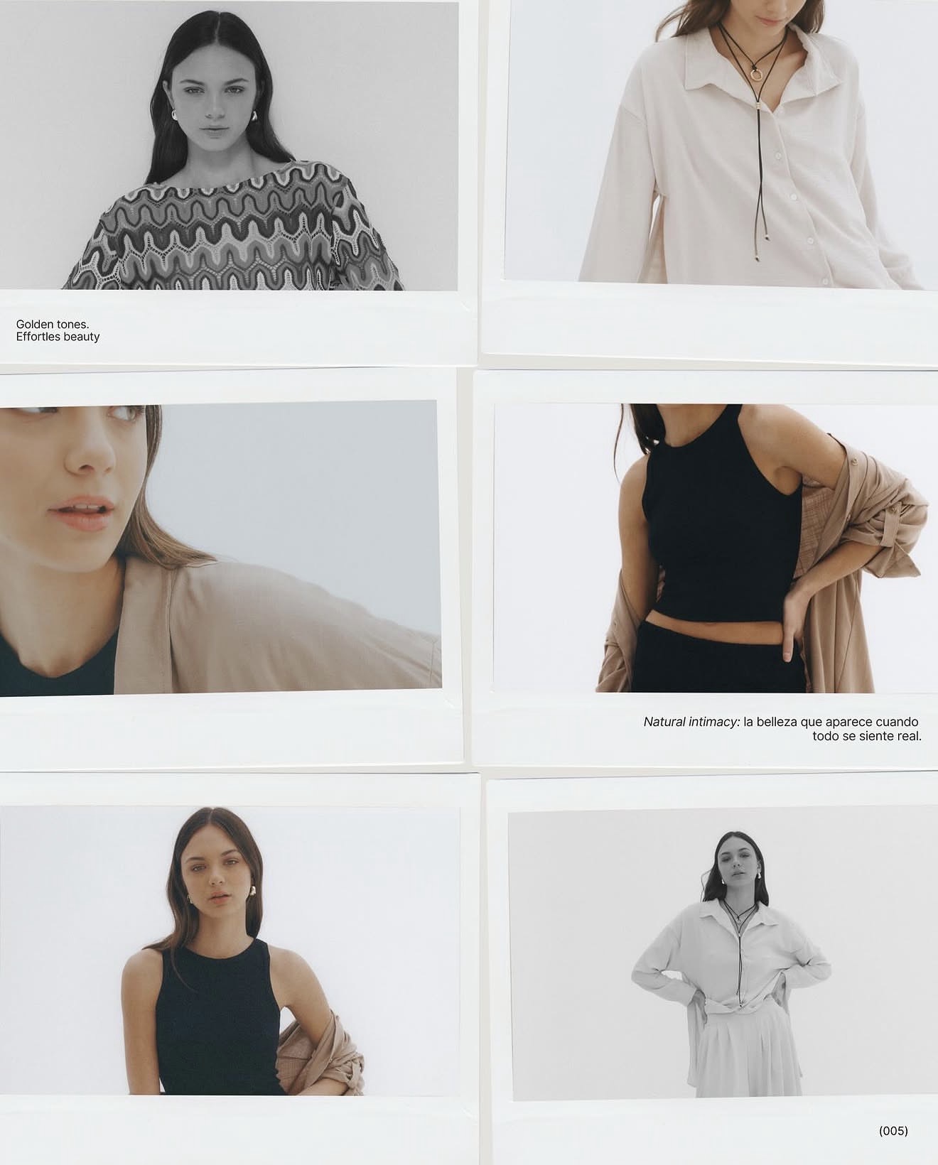 Editorial de moda en blanco y negro