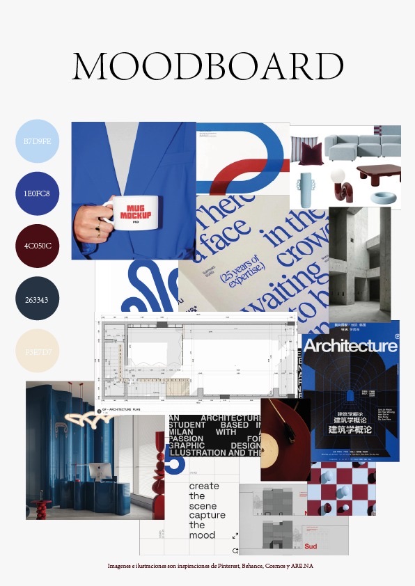 Moodboard editorial — dirección de arte y paleta cromática